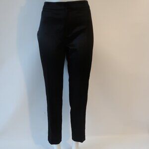 Women Ralph Lauren Black Label Black Satin Flat Front Dress Pants 12